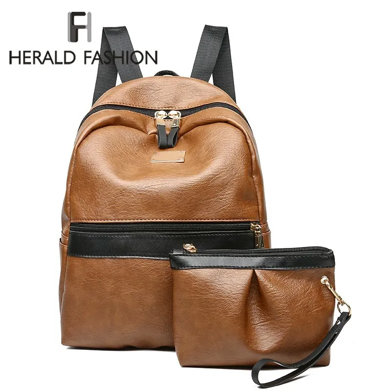 Herald Fashion Vintage Backpack Set Women Leather Backpacks with Shoulder Bag School Bags for Teenagers Girls Female mochila
Herald Fashion Vintage Backpack Set Women Leather Backpacks with Shoulder Bag School Bags for Teenagers Girls Female mochila