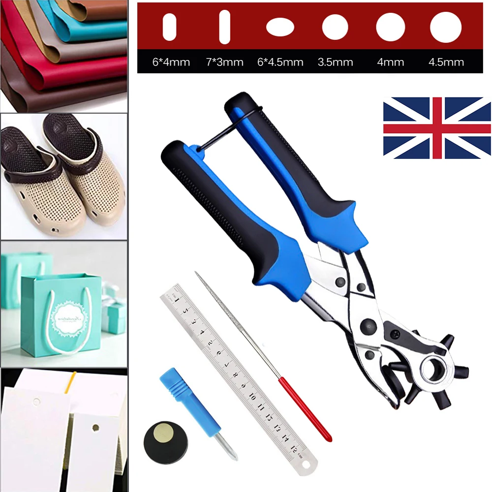 Heavy Duty Leather Plier Eyelet Puncher Belt Hole Sewing Machine Bag Punch Revolve Watchband Household Strap leather Setter Tool
Heavy Duty Leather Plier Eyelet Puncher Belt Hole Sewing Machine Bag Punch Revolve Watchband Household Strap leather Setter Tool