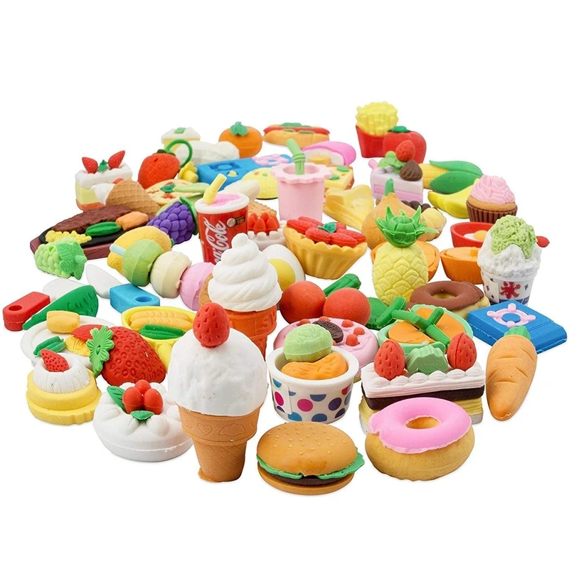 25PCS Cartoon Food Pencil Erasers Assorted Cake Dessert Earsers For Kids Cute School Stationery Set Random Style
25PCS Cartoon Food Pencil Erasers Assorted Cake Dessert Earsers For Kids Cute School Stationery Set Random Style