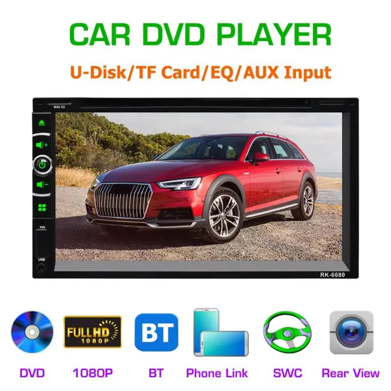 6.95inch Double 2 Din Car DVD player Car Autoradio Video/Mutimedia MP5/4/3 Player FM Radio BT AUX Car Stereo Audio Player New
6.95inch Double 2 Din Car DVD player Car Autoradio Video/Mutimedia MP5/4/3 Player FM Radio BT AUX Car Stereo Audio Player New