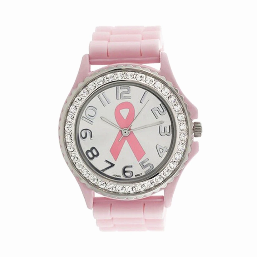 Womens Quartz Watch Silicone Strap 1 PC Pink Bow Cancer Patterns Analog Wrist Watch Diamond Watches for Women Wholesale 40M10
Womens Quartz Watch Silicone Strap 1 PC Pink Bow Cancer Patterns Analog Wrist Watch Diamond Watches for Women Wholesale 40M10