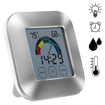 Digital LCD Indoor Thermometer Hygrometer Electronic Touch Type Weather Clock Comfort Indicator Thermometer without Batteries
Digital LCD Indoor Thermometer Hygrometer Electronic Touch Type Weather Clock Comfort Indicator Thermometer without Batteries