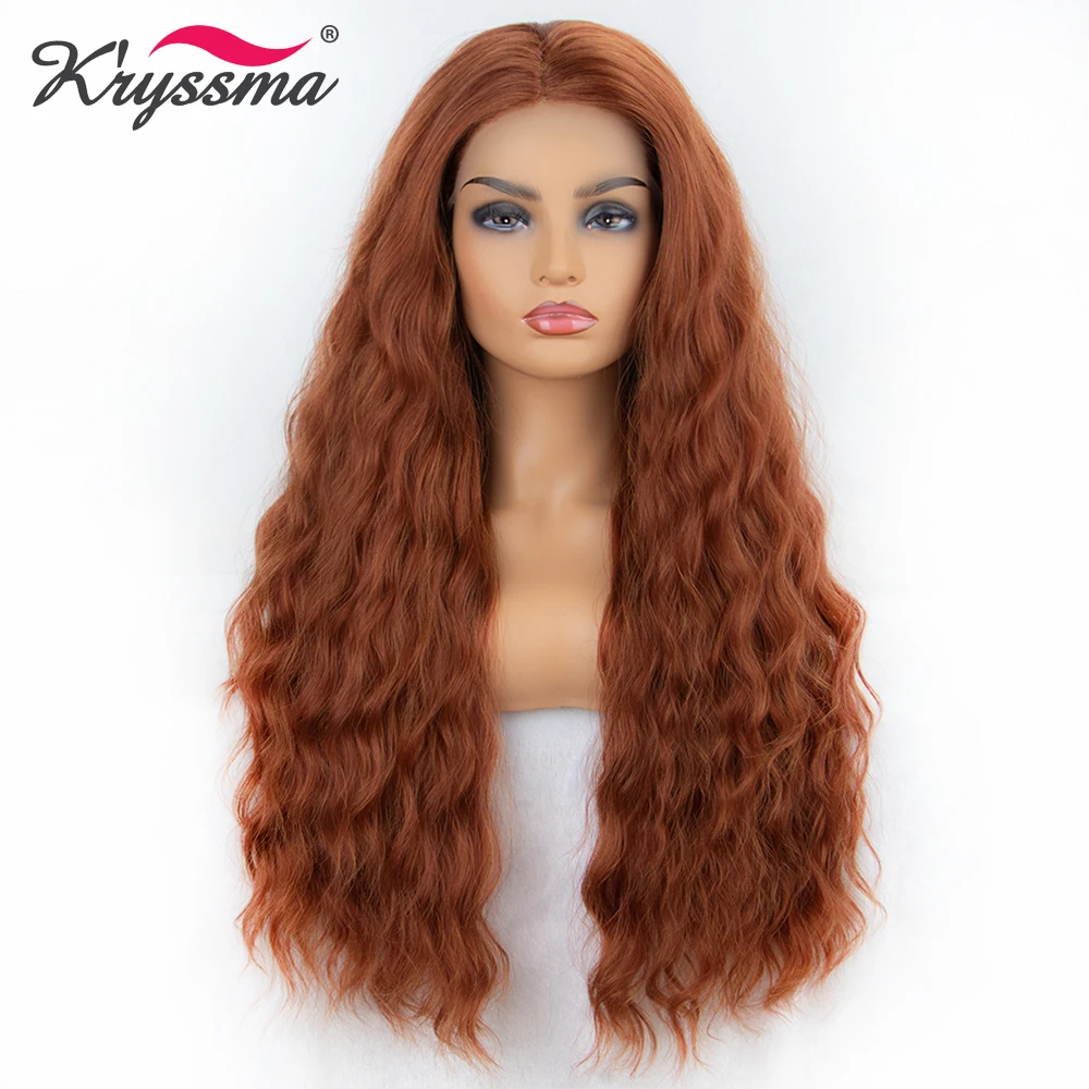 Kryssma Synthetic Lace Front Wig Copper Red Middle Part Orange Long Loose Wavy Wigs For Women Natural Hairline Heat Resistant
Kryssma Synthetic Lace Front Wig Copper Red Middle Part Orange Long Loose Wavy Wigs For Women Natural Hairline Heat Resistant