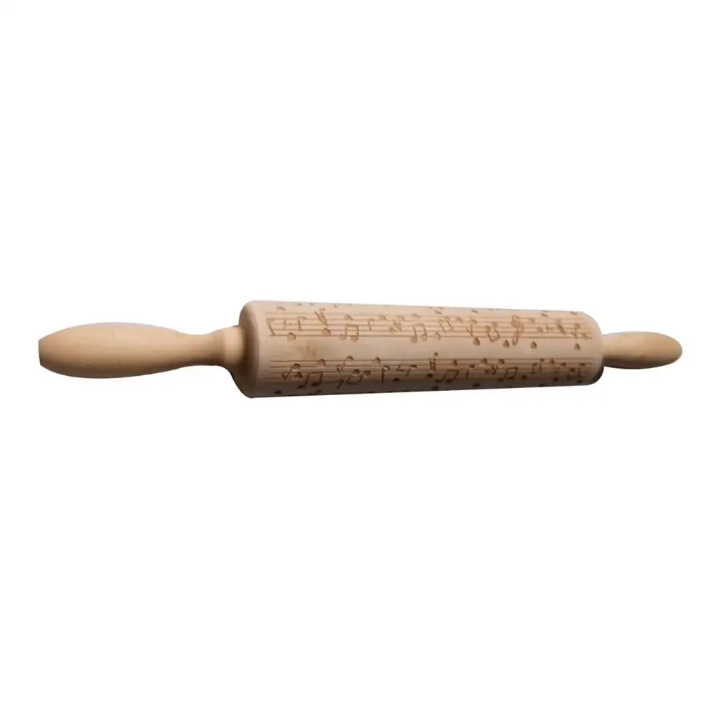 Wood Artistical Musical Note Engraved Rolling Pin for Baking Embossed Cookies Kitchen Tool
Wood Artistical Musical Note Engraved Rolling Pin for Baking Embossed Cookies Kitchen Tool
