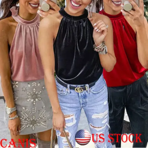 2019 Newest Hot Sexy Charming Fashion Sexy Women Halter Vest Velvet Sleeveless Loose T-Shirts Top Shirt
2019 Newest Hot Sexy Charming Fashion Sexy Women Halter Vest Velvet Sleeveless Loose T-Shirts Top Shirt