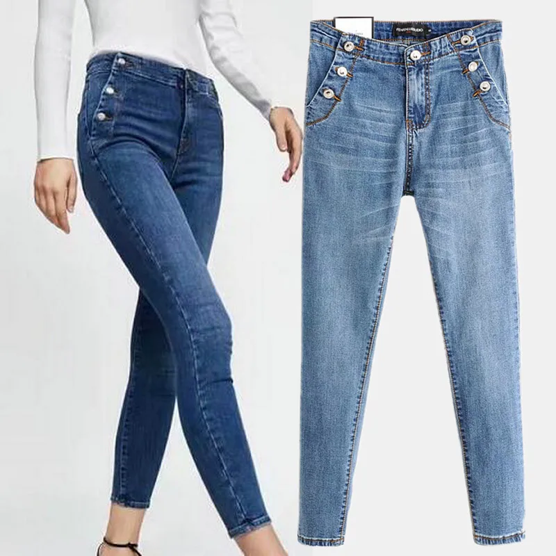 2018 Women New Buttoned Jeans Mid-Rise Skinny Washed Blue Jeans Retro Vintage Denim Pants 6147/160
2018 Women New Buttoned Jeans Mid-Rise Skinny Washed Blue Jeans Retro Vintage Denim Pants 6147/160