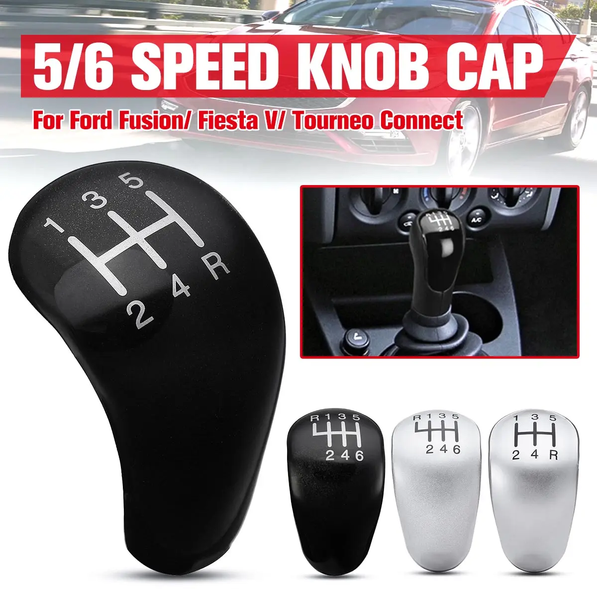 For Ford for Fusion Fiesta V Tourneo Connect 5 / 6 Speed Car Gear Shift Knob Badge Emblem Cap Knob Cover Insert Replacement
For Ford for Fusion Fiesta V Tourneo Connect 5 / 6 Speed Car Gear Shift Knob Badge Emblem Cap Knob Cover Insert Replacement