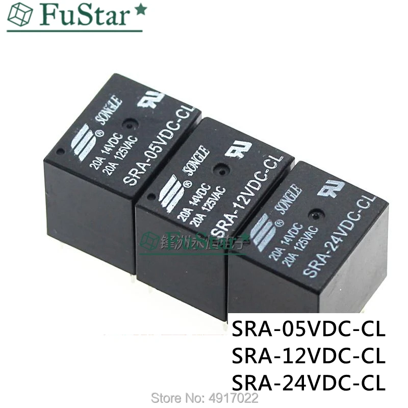 5Pcs 5V 12V 24V 20A DC Power Relay SRA-05VDC-CL SRA-12VDC-CL SRA-24VDC-CL 5Pin PCB Type In stock Black Automobile Voltage relay
5Pcs 5V 12V 24V 20A DC Power Relay SRA-05VDC-CL SRA-12VDC-CL SRA-24VDC-CL 5Pin PCB Type In stock Black Automobile Voltage relay