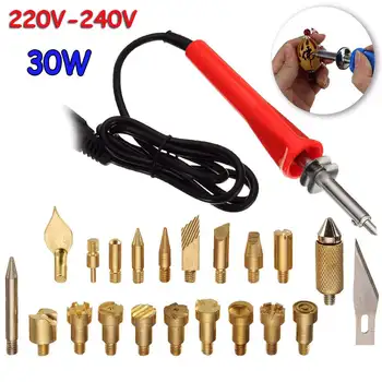 23pcs 220V 30W Wood Burning Pen Soldering Tool Set Pyrography Kit Brass With Tips Blade Tweezers Bracket
23pcs 220V 30W Wood Burning Pen Soldering Tool Set Pyrography Kit Brass With Tips Blade Tweezers Bracket