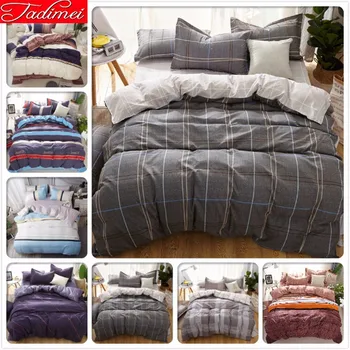 Grey Stripe Plaid Duvet Cover 3/4 Pcs Bedding Set Adult Child Bed Linen Single Full Queen King Size Quilt Comforter Pillow Case
Grey Stripe Plaid Duvet Cover 3/4 Pcs Bedding Set Adult Child Bed Linen Single Full Queen King Size Quilt Comforter Pillow Case