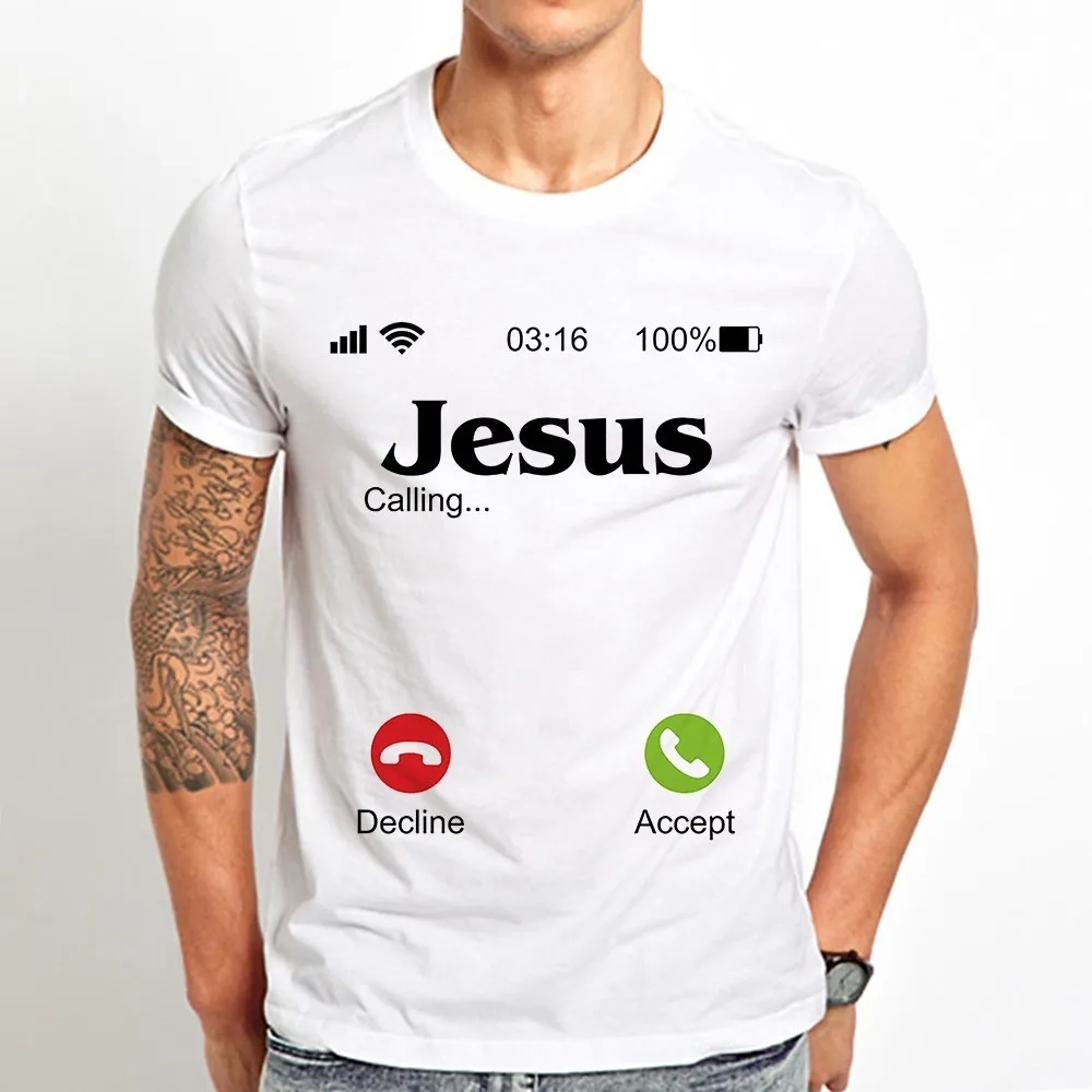 Jesus Is Calling you funny T-shirt men summer 2019 new white cool hipster Christ gift t shirt
Jesus Is Calling you funny T-shirt men summer 2019 new white cool hipster Christ gift t shirt