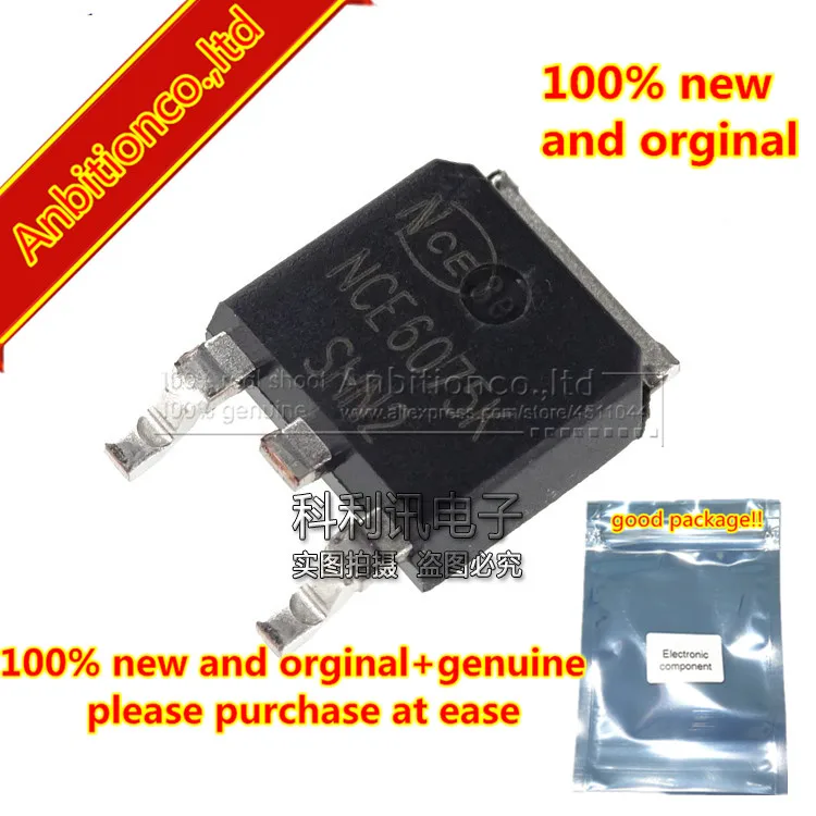 

10pcs 100% new and orginal NCE6075K NCE N-Channel Enhancement Mode Power MOSFET 75A 60V TO252 in stock