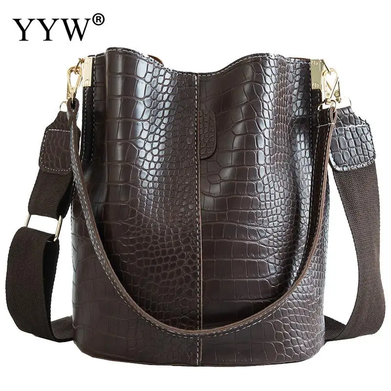Big Large Capacity Bucket Bag Women Crocodile Black Handbag Female Shoulder Bags Soft Pu Leather Women'S Bag Coffee Green Solid
Big Large Capacity Bucket Bag Women Crocodile Black Handbag Female Shoulder Bags Soft Pu Leather Women'S Bag Coffee Green Solid