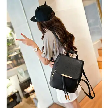 Fashion Women Female Pu Leather Solid Color Backpacks Teenager Girls Ladies School Travel Bagpack Mochila Feminina Rucksack Gift
Fashion Women Female Pu Leather Solid Color Backpacks Teenager Girls Ladies School Travel Bagpack Mochila Feminina Rucksack Gift