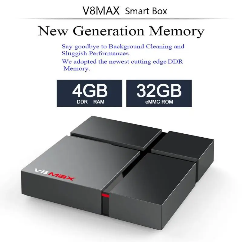 2019 New V8 Max Android 8.1 TV Box 4+32G Amlogic S905X2 Quad Core WiFi Set-top Unit Android TV Box Network TV Case IPTV Box
2019 New V8 Max Android 8.1 TV Box 4+32G Amlogic S905X2 Quad Core WiFi Set-top Unit Android TV Box Network TV Case IPTV Box