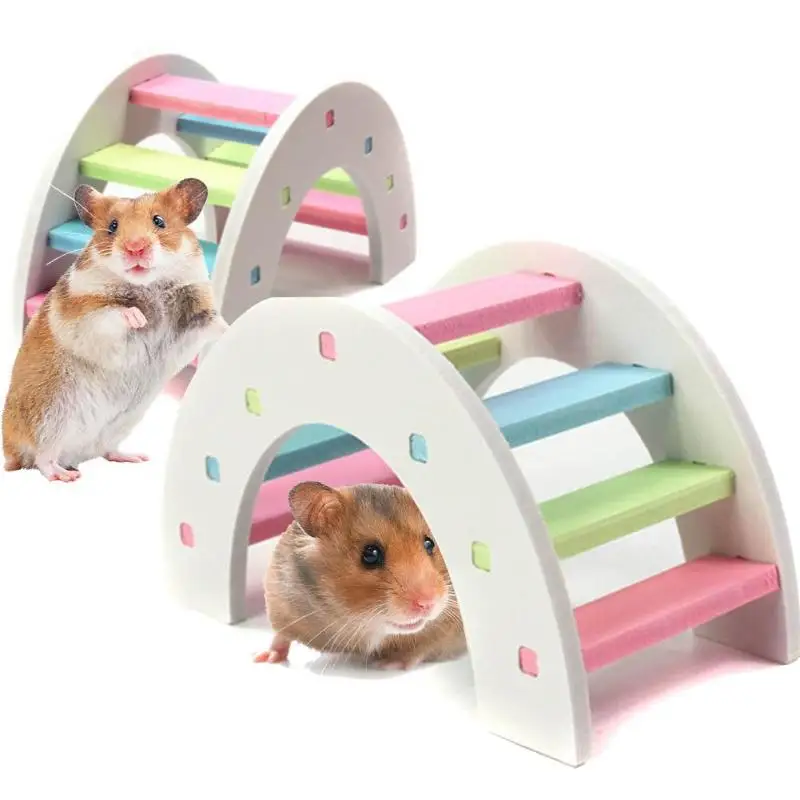 Cute Hamster Colorful Ladder Toys Small Animals Climbing Wood Rainbow Bridge Toy Pet Accessories Hamster Ladder Toy Pet Supplies
Cute Hamster Colorful Ladder Toys Small Animals Climbing Wood Rainbow Bridge Toy Pet Accessories Hamster Ladder Toy Pet Supplies