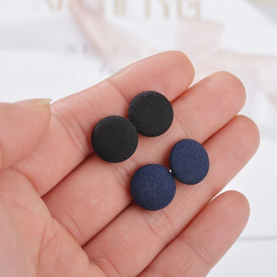 Korean Style Women Round Stud Earrings For Fashion Design Alloy and Cloth Material Female Handmade Jewelry Earings Brincos 
Korean Style Women Round Stud Earrings For Fashion Design Alloy and Cloth Material Female Handmade Jewelry Earings Brincos