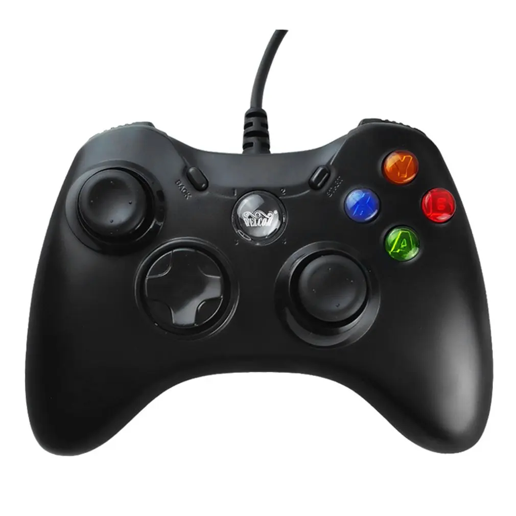

WE-890S USB Wired Controller Gamepad LED Indicator Double Vibration Joystick Joypad 1.8m Length Wire Game Handle For X360