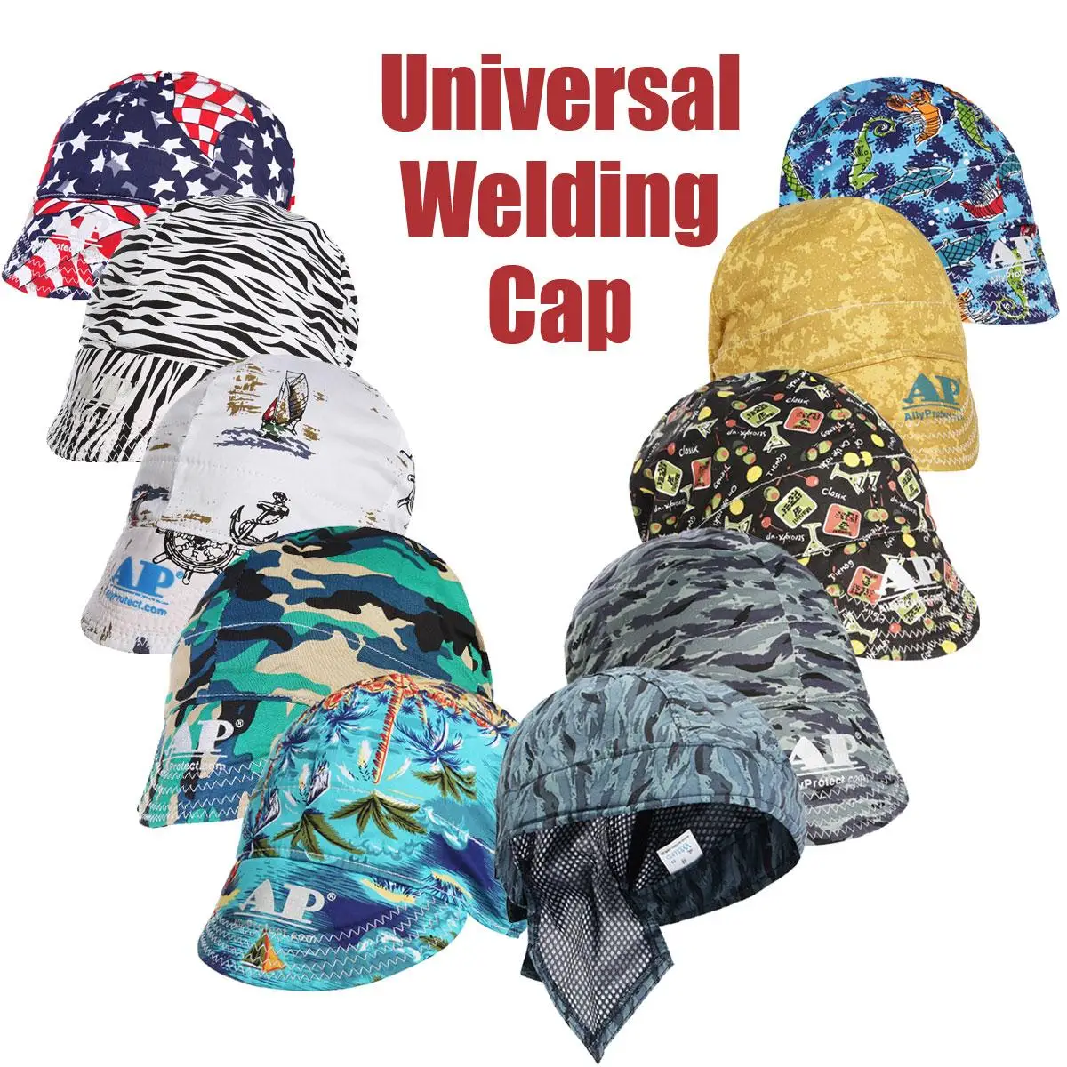 

7 Shapes Elastic Welding Hat Sweat Absorption Welders Welding Protective Hat Cap Flame Resistant Head Full Protection Hoods