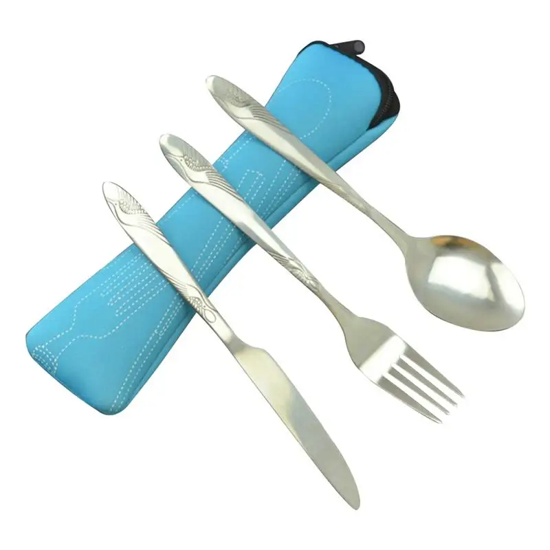 3 PCS Stainless Steel Tableware Set Portable Lunch Cutlery Set Dinnerware Set Travel Silverware For Camping Office
3 PCS Stainless Steel Tableware Set Portable Lunch Cutlery Set Dinnerware Set Travel Silverware For Camping Office
