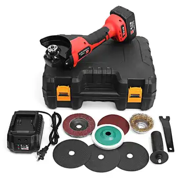 Grinder Rechargable 21V Cordless Brushless with 3.0Ah Lithium Li-ion Battery 100mm Angle Grinding Cutting Machine Kit Box
Grinder Rechargable 21V Cordless Brushless with 3.0Ah Lithium Li-ion Battery 100mm Angle Grinding Cutting Machine Kit Box