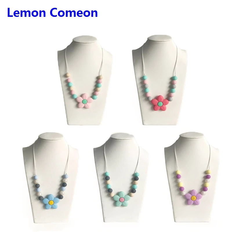 Lemon Comeon Baby Teether Necklace Flower Silicone Teething Pendant Round Beads Chew Toy Without BPA Free Silicone Teether
Lemon Comeon Baby Teether Necklace Flower Silicone Teething Pendant Round Beads Chew Toy Without BPA Free Silicone Teether