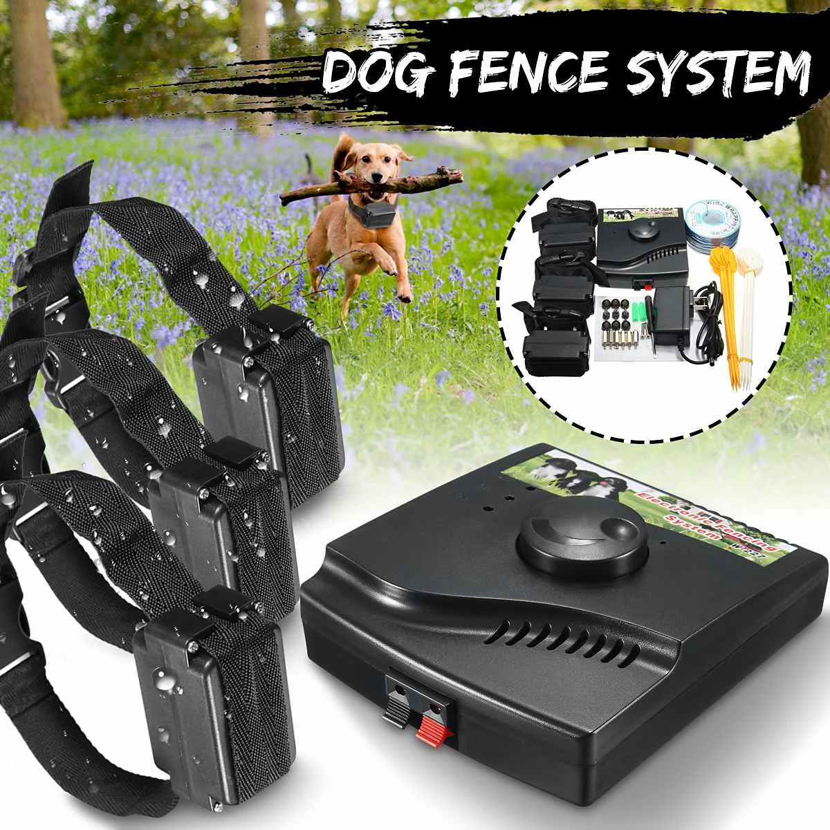 Safety Pet Dog Electric Fence With Waterproof Dog Electronic Training Collar Electric Dog Fence Containment System Cat
Safety Pet Dog Electric Fence With Waterproof Dog Electronic Training Collar Electric Dog Fence Containment System Cat