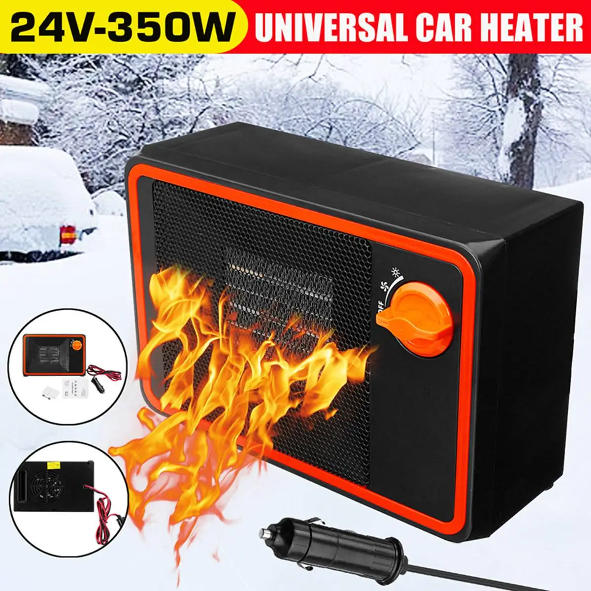 New Car Heater Fan 24V Windscreen Demister 350W Auto Heating Cooling Cigarette Lighter Power Window Defroster for Truck Bus Boat
New Car Heater Fan 24V Windscreen Demister 350W Auto Heating Cooling Cigarette Lighter Power Window Defroster for Truck Bus Boat