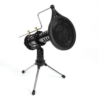 Microphone Stand Bracket Desktop Home Studio Mic Tripod Holder with Wind Filter Isolated Network for Broadcast Online Conference
Microphone Stand Bracket Desktop Home Studio Mic Tripod Holder with Wind Filter Isolated Network for Broadcast Online Conference