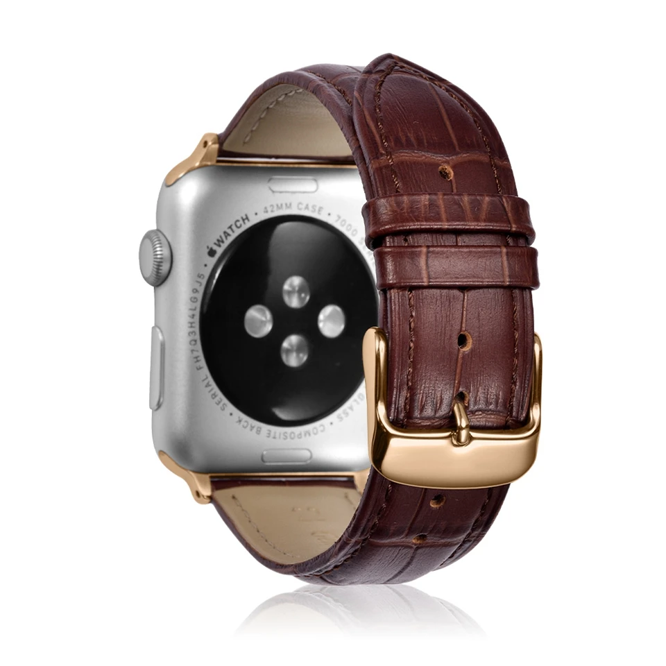Leather Band For Apple Watch 42mm 38mm Series 1 2 3 Brown Strap Rose Gold Buckle Alligator Grain Replacement Bracelet For iWatch
Leather Band For Apple Watch 42mm 38mm Series 1 2 3 Brown Strap Rose Gold Buckle Alligator Grain Replacement Bracelet For iWatch