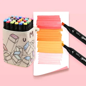 30 Colors Dual Tips Twin Marker Pen Alcohol Based Ink Markers Mark Pens with Carrying Case for Arts Crafting Poster Painting 
30 Colors Dual Tips Twin Marker Pen Alcohol Based Ink Markers Mark Pens with Carrying Case for Arts Crafting Poster Painting