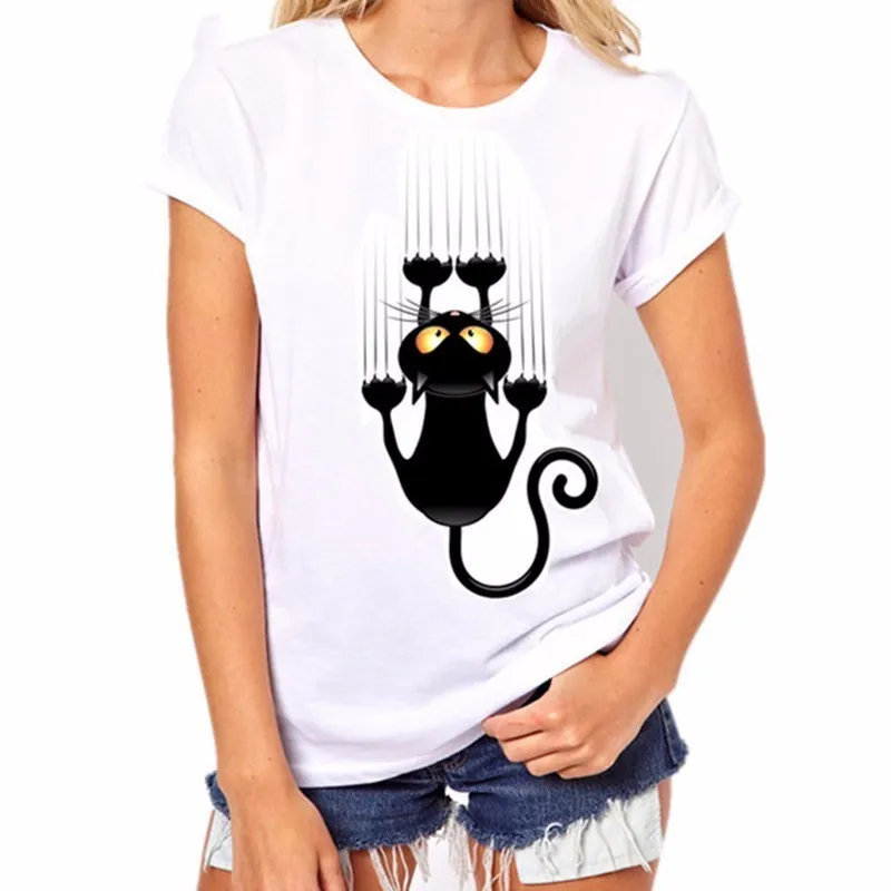2019 Womens Brand Clothing Summer Women T Shirt Short Sleeve O-neck Casual Funny Black Cat Tops Tees Female Ladies T-Shirt
2019 Womens Brand Clothing Summer Women T Shirt Short Sleeve O-neck Casual Funny Black Cat Tops Tees Female Ladies T-Shirt