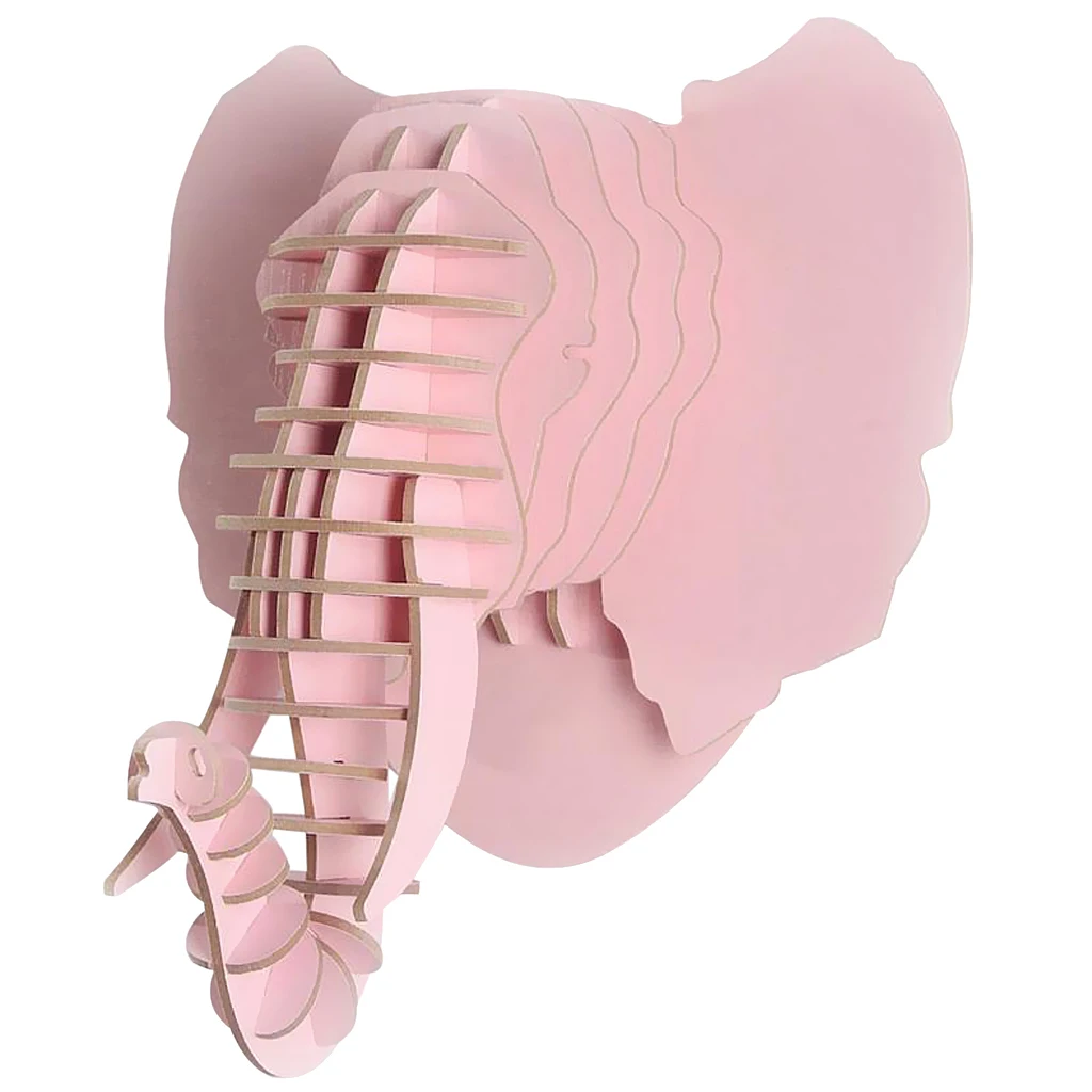Wooden Elephant Head 3D Puzzle Animal Head DIY Wall Hanging Woodcraft Miniatures Decoration Crafts -Pink
Wooden Elephant Head 3D Puzzle Animal Head DIY Wall Hanging Woodcraft Miniatures Decoration Crafts -Pink