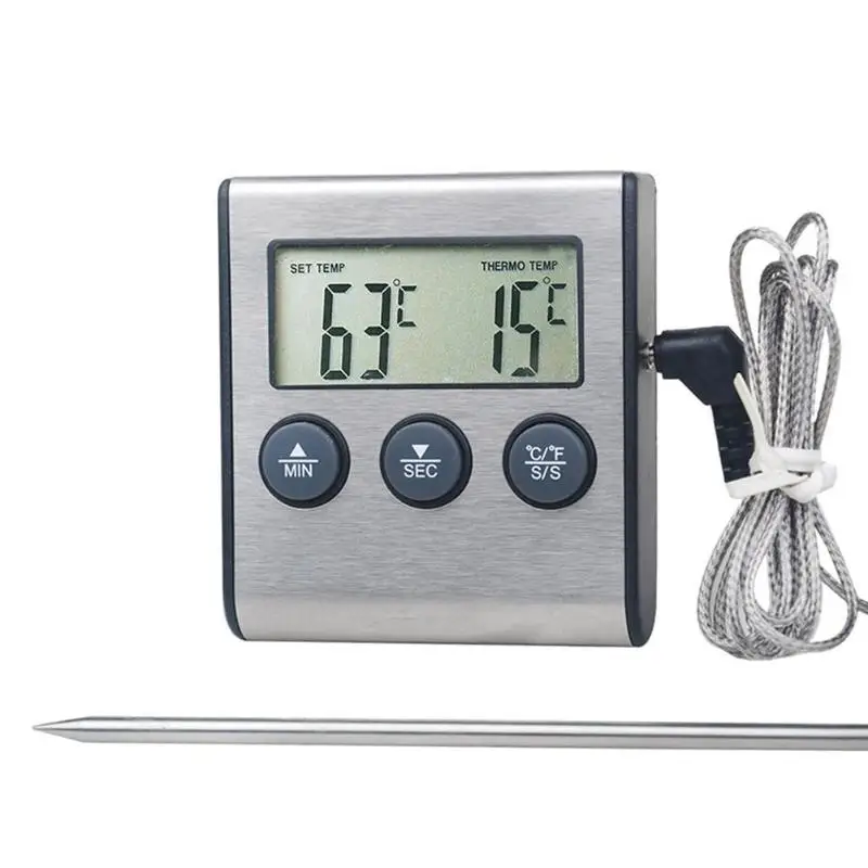 Professional Digital Thermometer Timer Remote Probe Oven Kitchen Meat Barbecue bbq Cooking Food Thermometer With Probe
Professional Digital Thermometer Timer Remote Probe Oven Kitchen Meat Barbecue bbq Cooking Food Thermometer With Probe