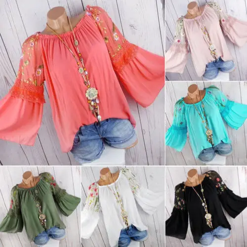 Plus Size Women Lady Autumn Flower Print Blouse Summer Casual Chiffon Long Sleeve O-neck Tunic Blouse Shirts
Plus Size Women Lady Autumn Flower Print Blouse Summer Casual Chiffon Long Sleeve O-neck Tunic Blouse Shirts