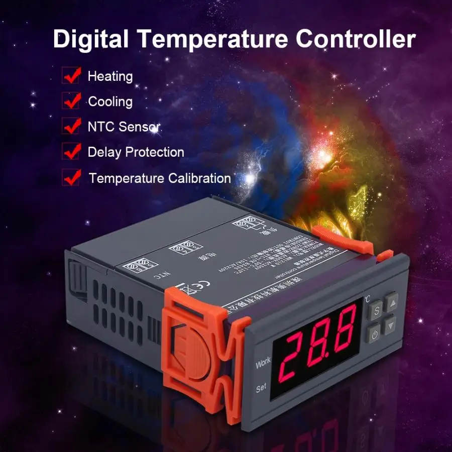 220V 10A Termometro Digital Controller LCD Display Meteo Station Farms Thermometer | Инструменты