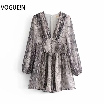 VOGUEIN New Womens Deep V-Neck Snake Pattern Print Long Sleeve Jumpsuit Playsuit Wholesale
VOGUEIN New Womens Deep V-Neck Snake Pattern Print Long Sleeve Jumpsuit Playsuit Wholesale