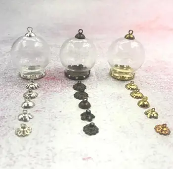 100pcs/lot 30x20mm Glass Dome bottle glass cover & 20mm base & bead cap set DIY necklace glass vials pendant glass globe decor
100pcs/lot 30x20mm Glass Dome bottle glass cover & 20mm base & bead cap set DIY necklace glass vials pendant glass globe decor