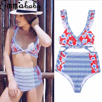 Hirigin 2019 High Waist Bikini Set Flower Swimwear Women New Sexy Bandage Swimsuit Push Up Padded Ruffles Bthing Suit Monokini
Hirigin 2019 High Waist Bikini Set Flower Swimwear Women New Sexy Bandage Swimsuit Push Up Padded Ruffles Bthing Suit Monokini