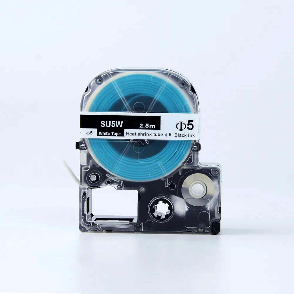 PUTY 1PCS SU5W Compatible Label Printer Ribbon Black on White 5mm*2.5M Heat Shrink Tube Black Ink White Tape for Eps
PUTY 1PCS SU5W Compatible Label Printer Ribbon Black on White 5mm*2.5M Heat Shrink Tube Black Ink White Tape for Eps