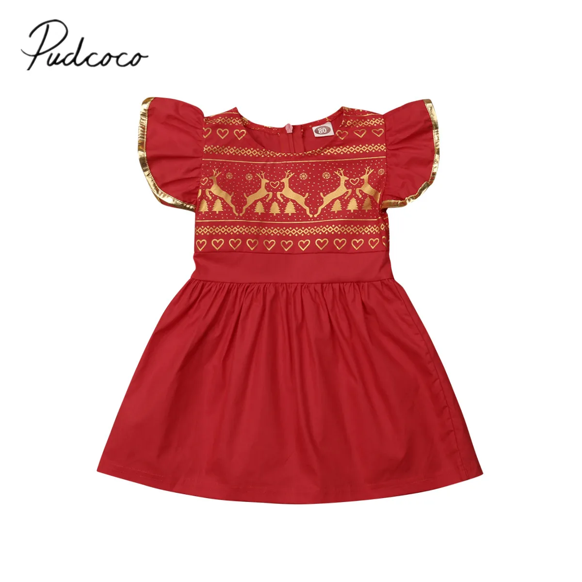 2018 Brand New Toddler Kids Baby Girls Deers Christmas Dress Petal Sleeveless Zipper Knee-Length A-Line Summer Dress 1-5Y
2018 Brand New Toddler Kids Baby Girls Deers Christmas Dress Petal Sleeveless Zipper Knee-Length A-Line Summer Dress 1-5Y