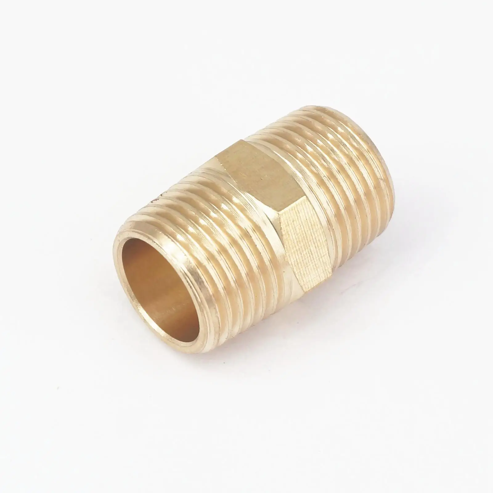 1/2" NPT x 1/2" NPT Male Hex Nipple Brass Pipe Fitting Connector Adapter Water Gas Oil Fuel Max Pressure 229 PSI
1/2" NPT x 1/2" NPT Male Hex Nipple Brass Pipe Fitting Connector Adapter Water Gas Oil Fuel Max Pressure 229 PSI