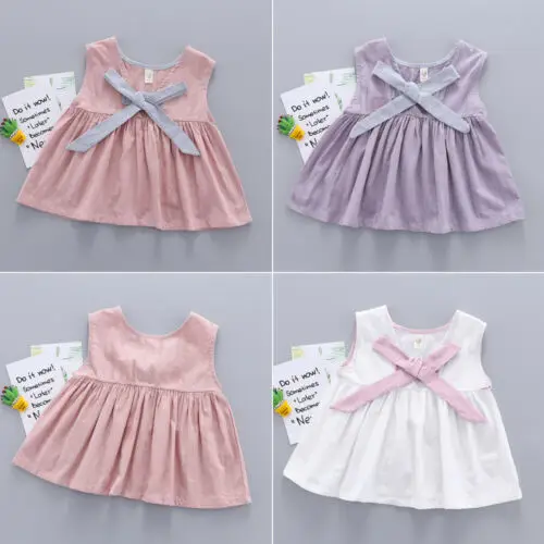 Одежда для маленьких девочек повседневный летний сарафан принцессы платье-пачка