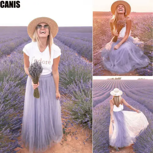 US Women Boho Double Layer Chiffon Mesh Long Skirt Purple Retro Long Elastic Waist Skirt
US Women Boho Double Layer Chiffon Mesh Long Skirt Purple Retro Long Elastic Waist Skirt
