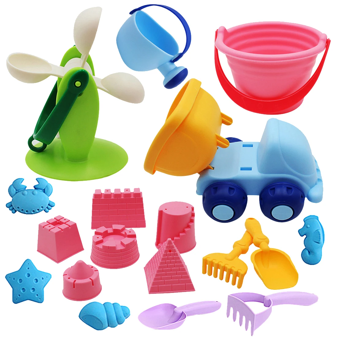 Kids Soft Rubber Beach Windmill Bucket Toy Set Beach Toy Set Sand Molds Tool Sand Shovel Target Harrow Children Outdoor Pool Fun
Kids Soft Rubber Beach Windmill Bucket Toy Set Beach Toy Set Sand Molds Tool Sand Shovel Target Harrow Children Outdoor Pool Fun