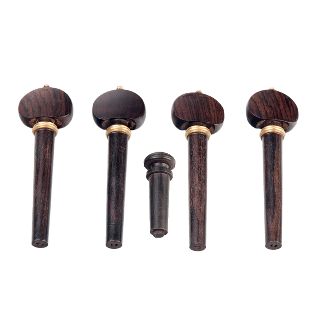 4pcs Exquisite Ebony 4/4 Full Size Violin Fiddle Tuning Pegs with 1pc Endpin for Violin Accessories
4pcs Exquisite Ebony 4/4 Full Size Violin Fiddle Tuning Pegs with 1pc Endpin for Violin Accessories