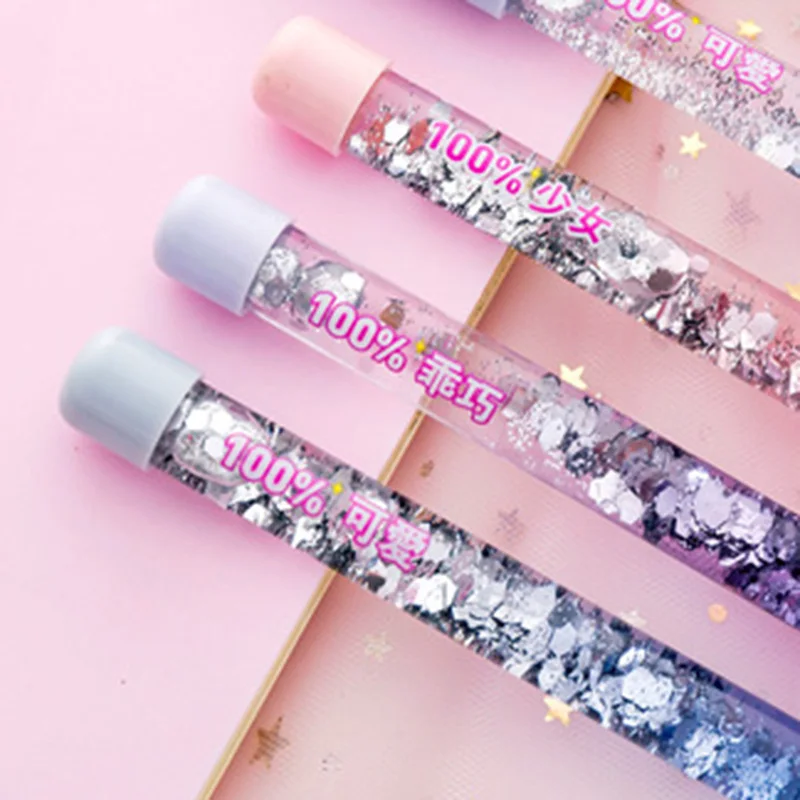 Cute New Fairy Stick Gel Pen 0.5mm Rainbow Color Creative Pens Drift Sand Glitter Crystal Pen Novelty Stationery School Supplies
Cute New Fairy Stick Gel Pen 0.5mm Rainbow Color Creative Pens Drift Sand Glitter Crystal Pen Novelty Stationery School Supplies