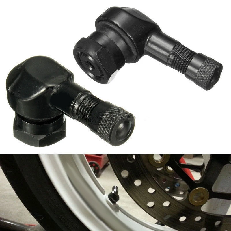 2pcs Black 90 Degree CNC Aluminum Alloy Motorcycle Leakproof Tire Valve Stems Suitable for wheels with 11.3mm valve
2pcs Black 90 Degree CNC Aluminum Alloy Motorcycle Leakproof Tire Valve Stems Suitable for wheels with 11.3mm valve