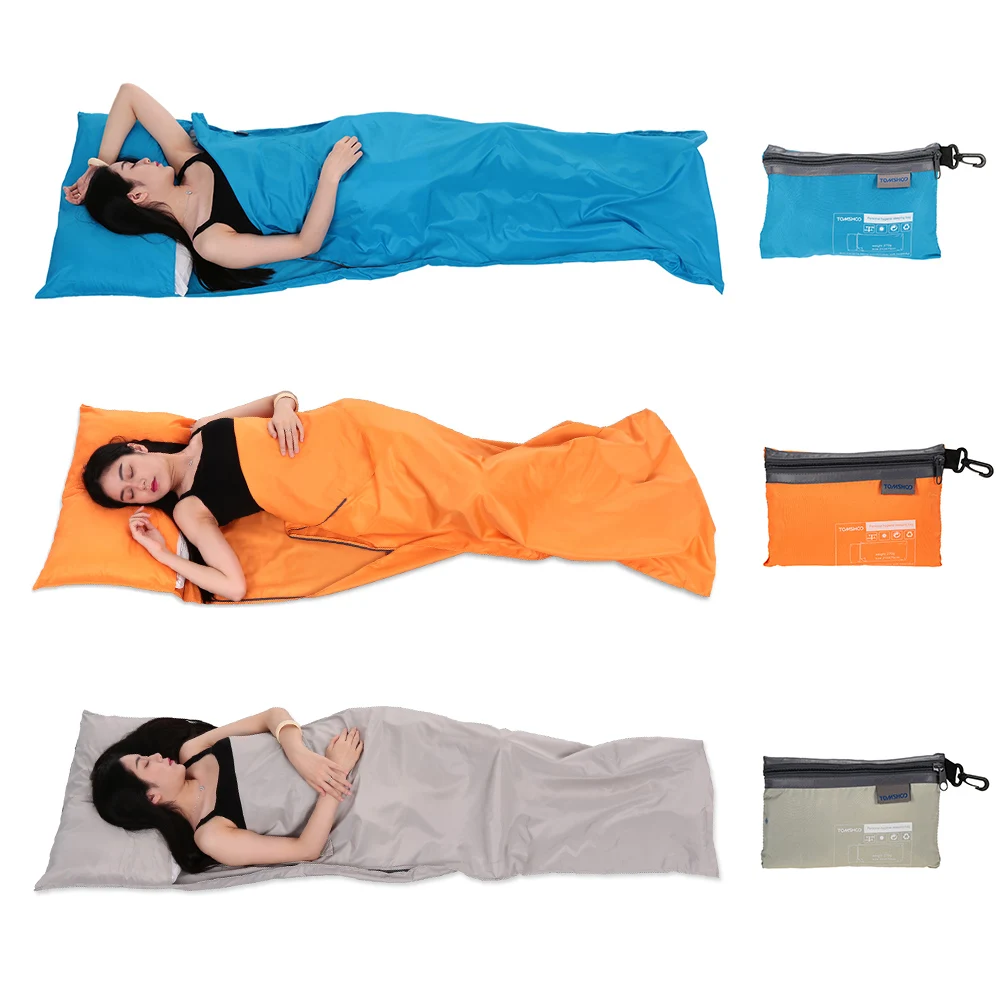 TOMSHOO Camping Sleeping Bag Liner Single Sleeping Bag Polyester Pongee Sleeping Bag Travel Outdoor Sleep Bag 75*210CM with Pack
TOMSHOO Camping Sleeping Bag Liner Single Sleeping Bag Polyester Pongee Sleeping Bag Travel Outdoor Sleep Bag 75*210CM with Pack