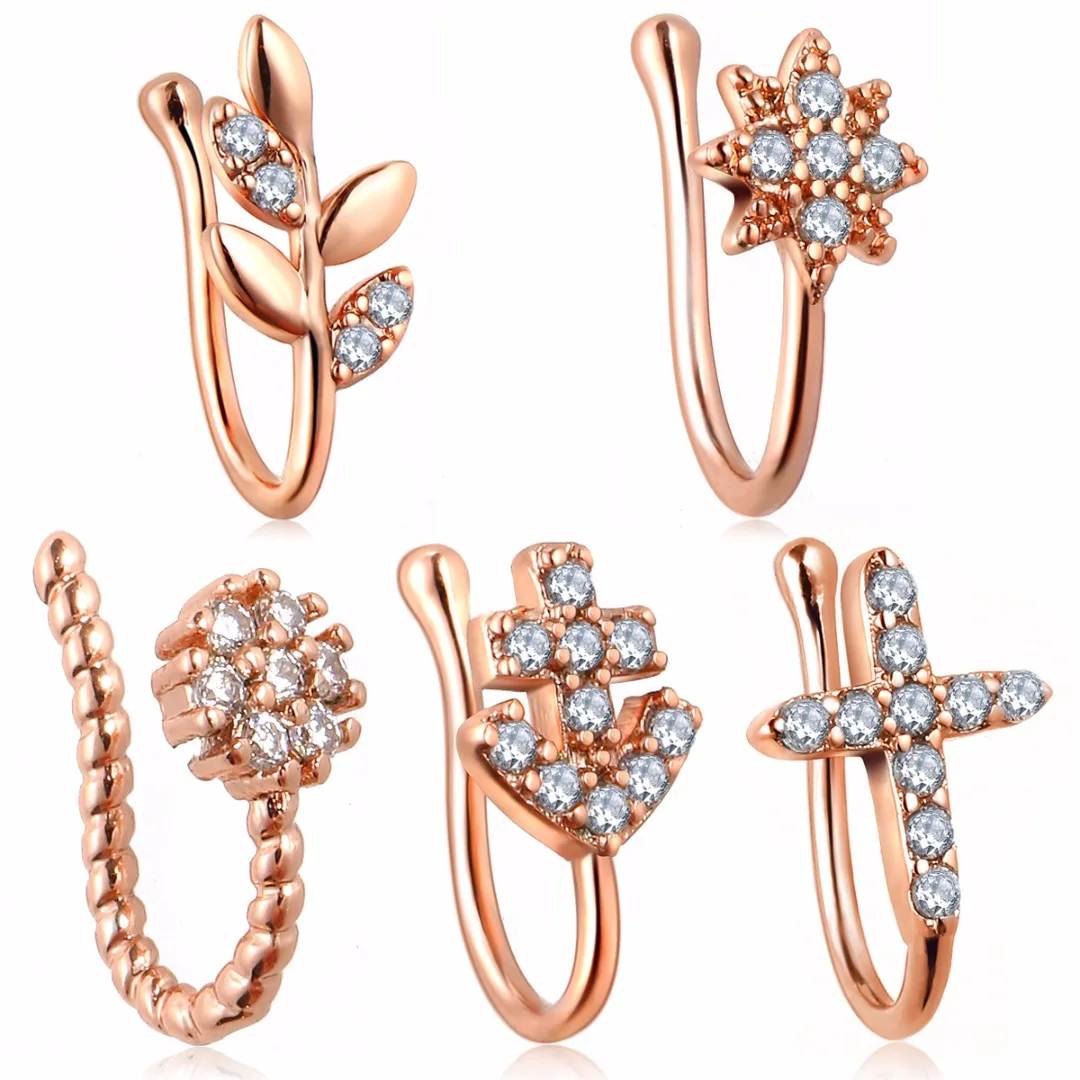 Crystal No-piercing Nose Clip Shellhard Silver Rose Gold Leaf Star Flower Nose Ring For Women Men Piercing Body Jewelry
Crystal No-piercing Nose Clip Shellhard Silver Rose Gold Leaf Star Flower Nose Ring For Women Men Piercing Body Jewelry
